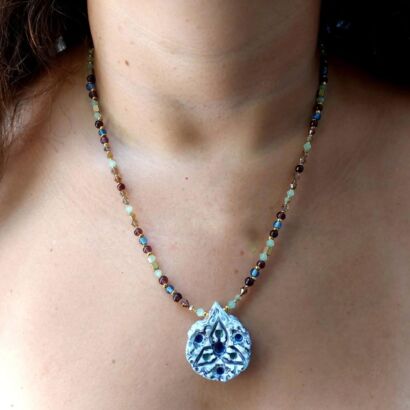 Flowers and Pearls necklace