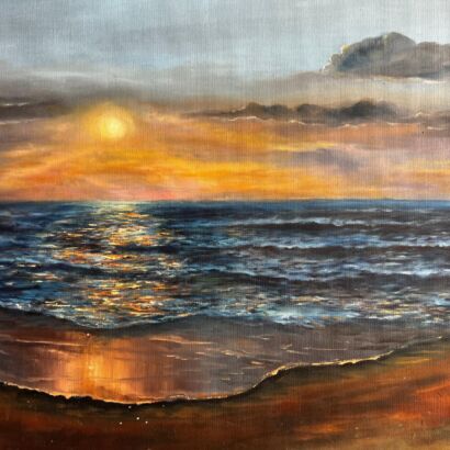 Israeli Beach at Sunset