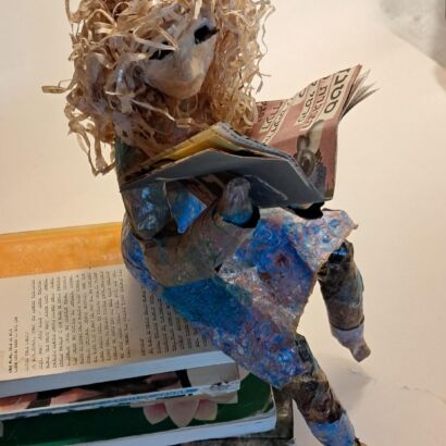 Paper mache figurine