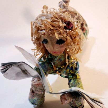 Paper mache statuette