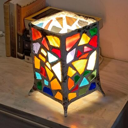 Vitrage in Papier-Mâché Lamp