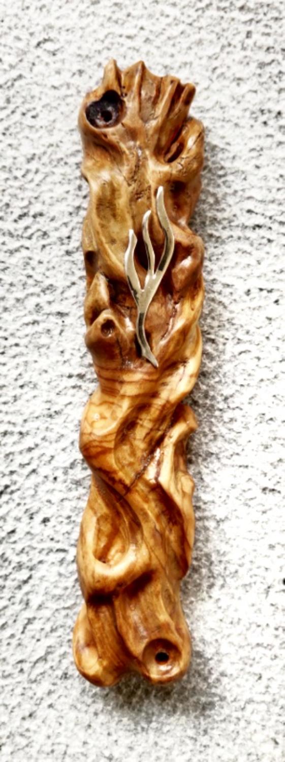 The olive mezuza case