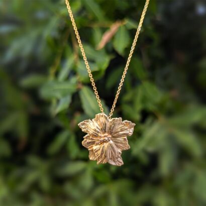 Hibiscus flower pendant