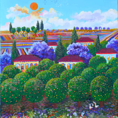 Orchards in an Israeli village