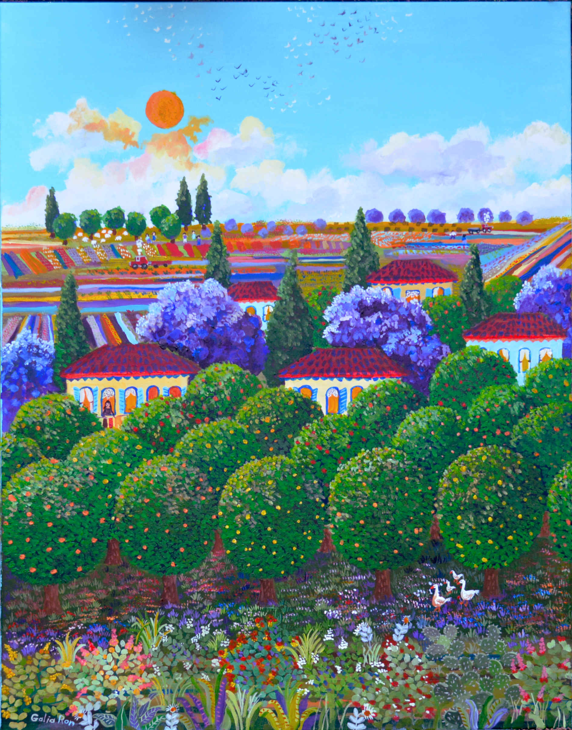 Orchards in an Israeli village