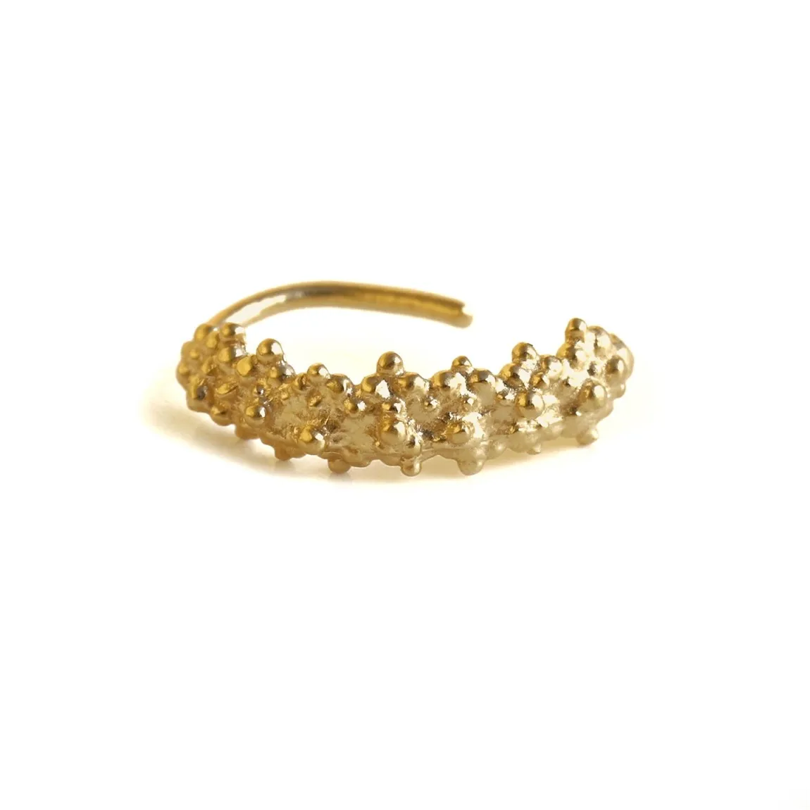 Granulated Gold Nose Ring - Image 2