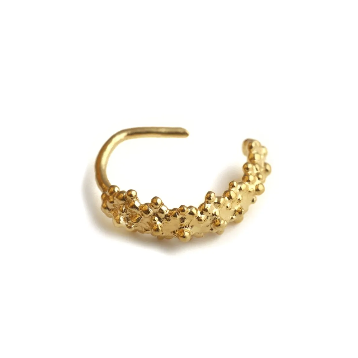 Granulated Gold Nose Ring - Image 5
