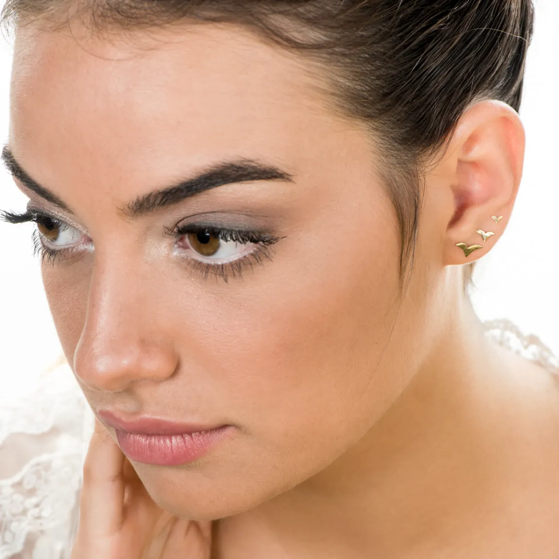 Bird Stud Earrings – Set of 3 - Image 2